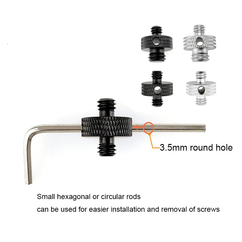 1/4 Zoll auf 3/8 Zoll Schraubadapter Konverter Gewindeanschluss für GoPro Action-Kamera Blitz Stativ Einbeinstativ Lichtstativ Mikrofon – Detail 4