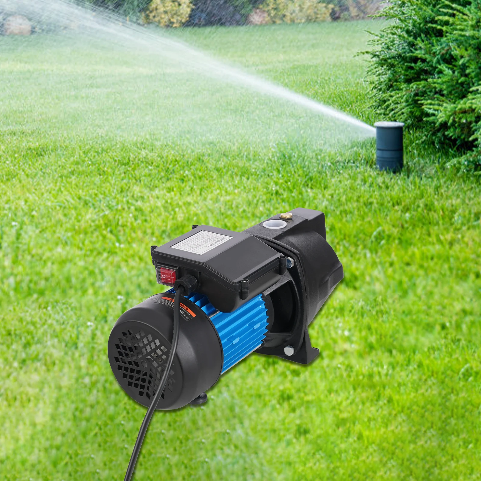 1.2KW Shallow Well Pump 42*18*22cm Garden Water Pump 3420rpm Water Transfer Pump for  Irrigation/Sprinkling/Water Delivery/Drainage