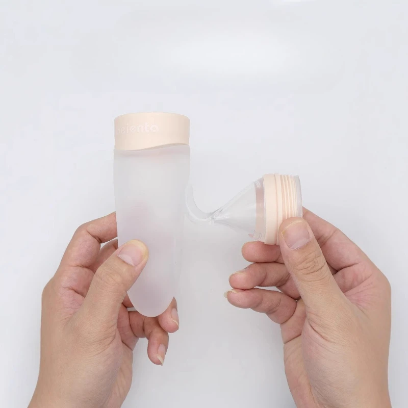 Baby Squeeze Rice Paste Bottle Food Grade Silicone Children's Tableware Baby Feeding with Complementary Food Bottles