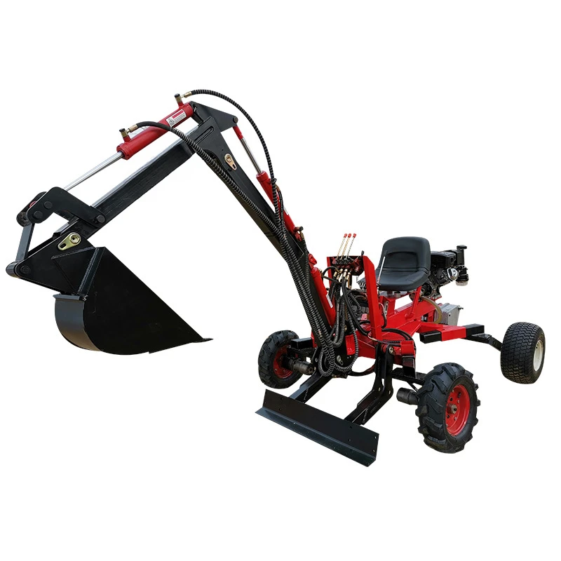 Mini escavatore agricolo a 4 ruote