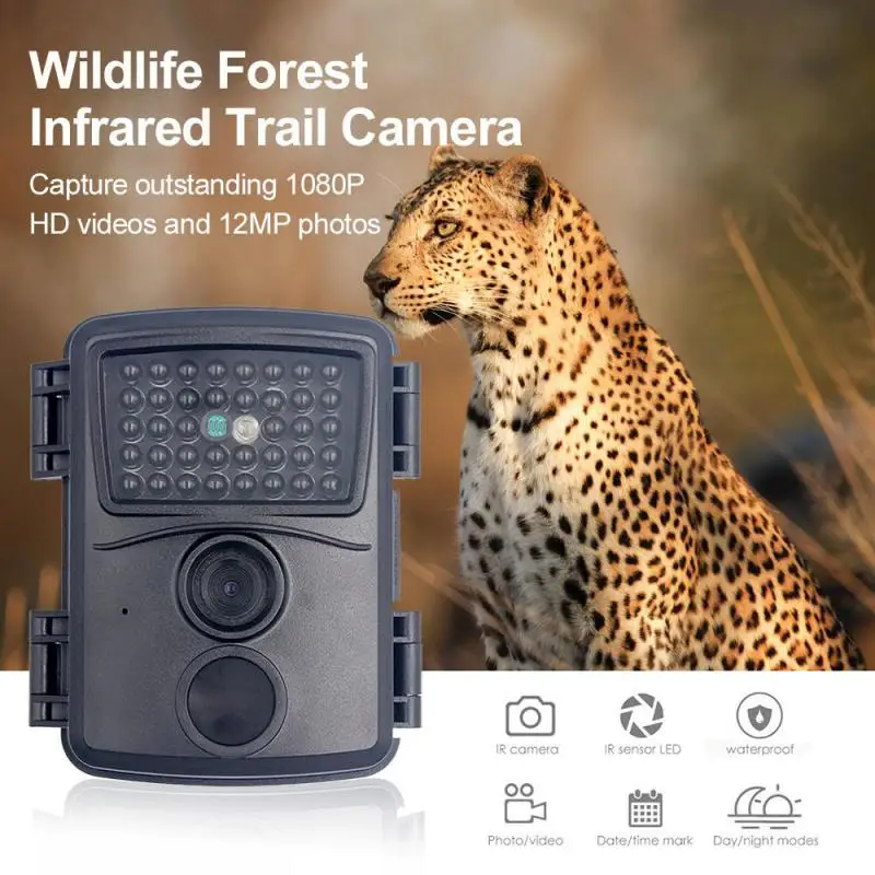 Mini Trail Hunting Night Vision Camera 12MP1080P Wildlife Photo Trap Surveillance Tracking Hunting Accessories IP66 Cam