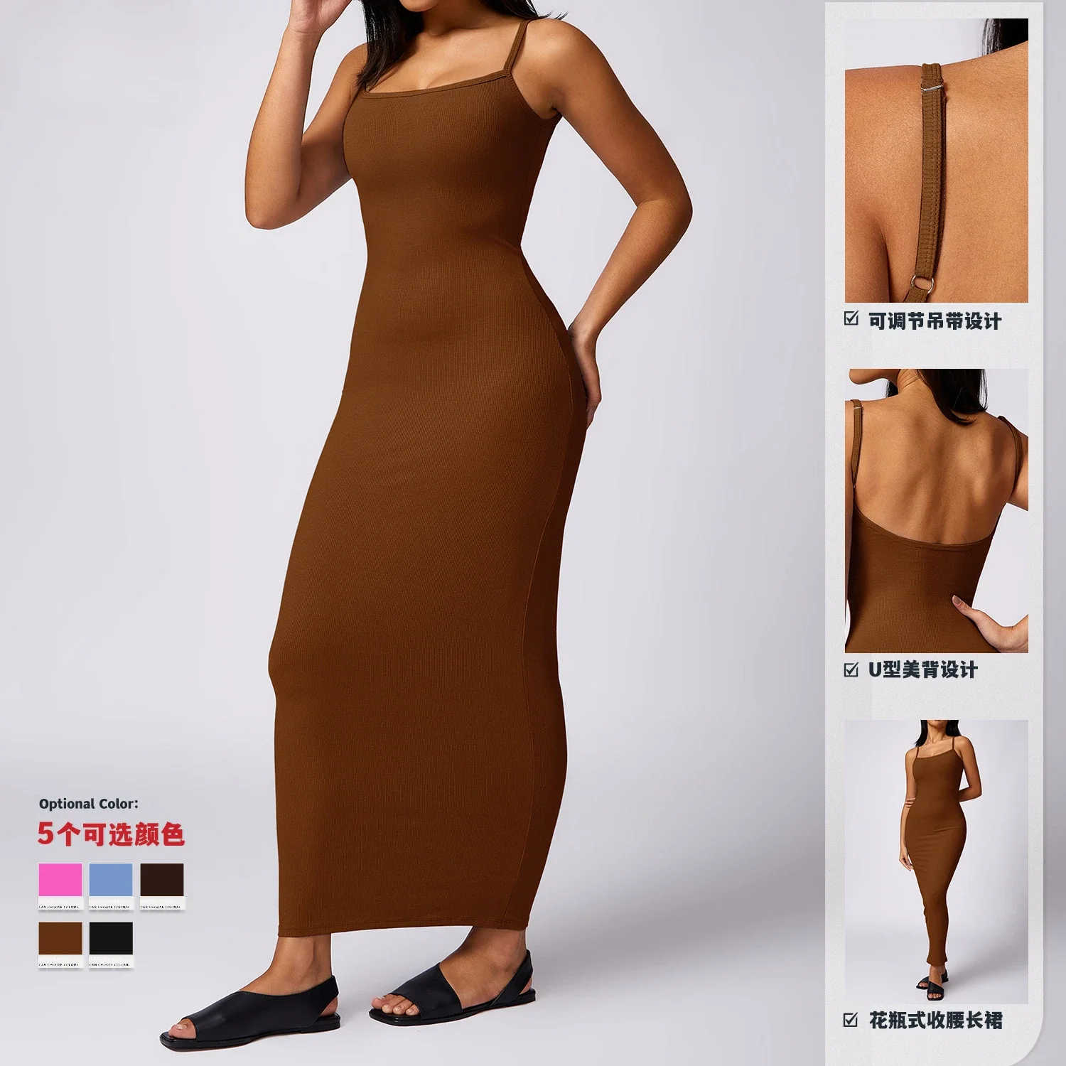 Sexy Girls Casual Gym Romper Workout Clothes for Women Backless Slim Dress Ribbed Womens Clothing Outfits Tracksuit Bodysuits