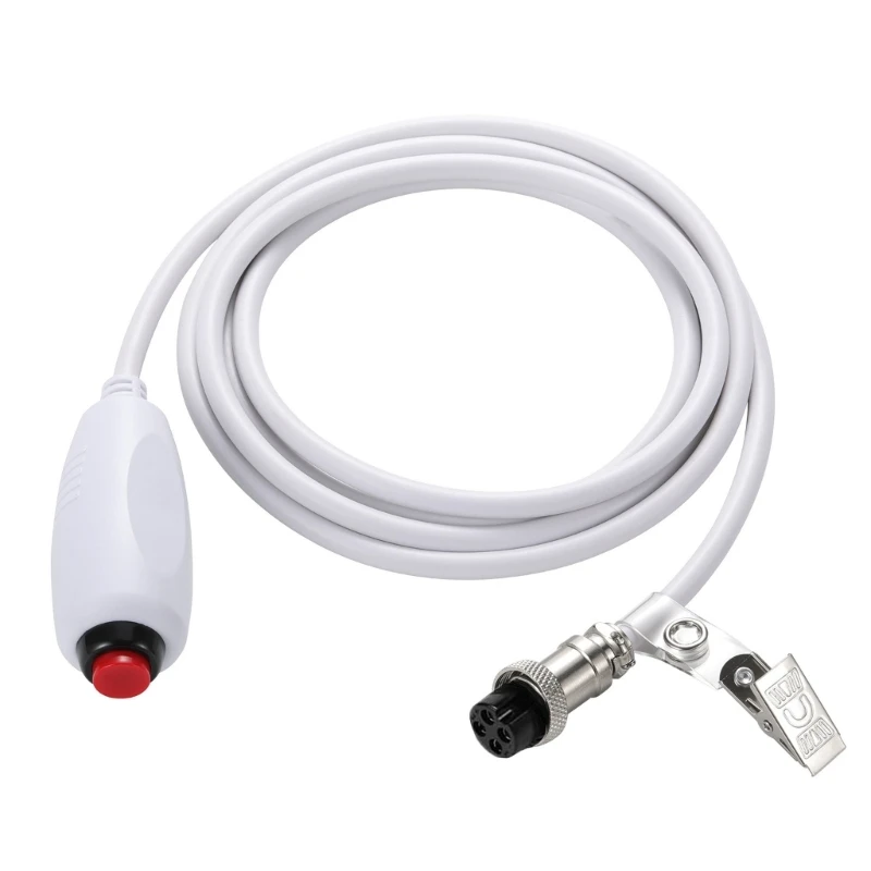 M 12 2P/4P Female Single Pushbutton Nurse Call Cord Push Button Switching Cable Emergency Call Pushbutton Cord with Clip N2UB