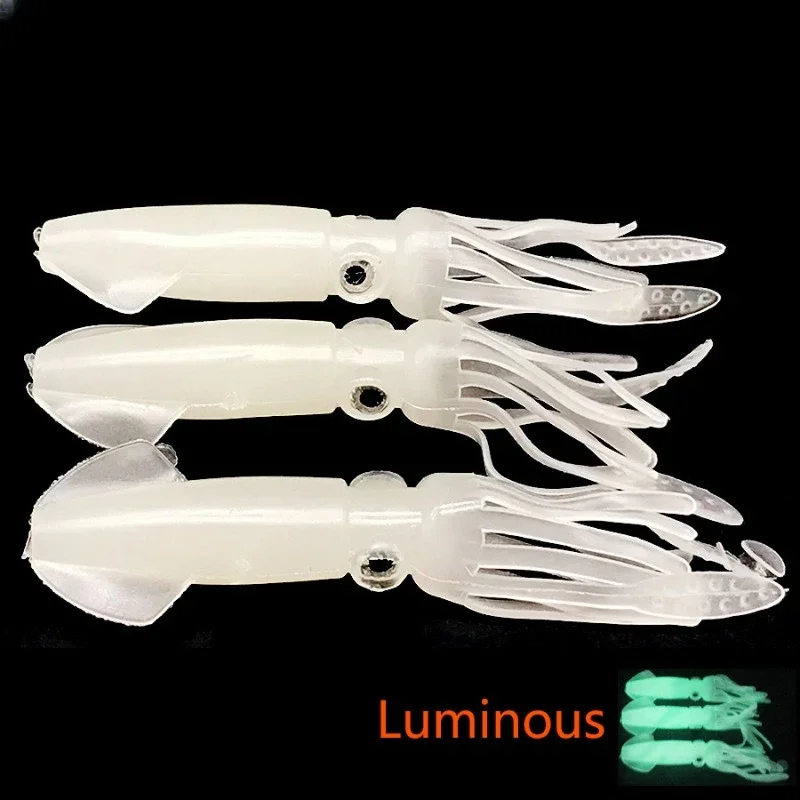 Colorful Tube Soft/Rubber/Silicone/Artificial/Carp Bait Luminous Octopus Skirt Fishing Lure/Tackle/Wobbler Shad Squid Jig Fish