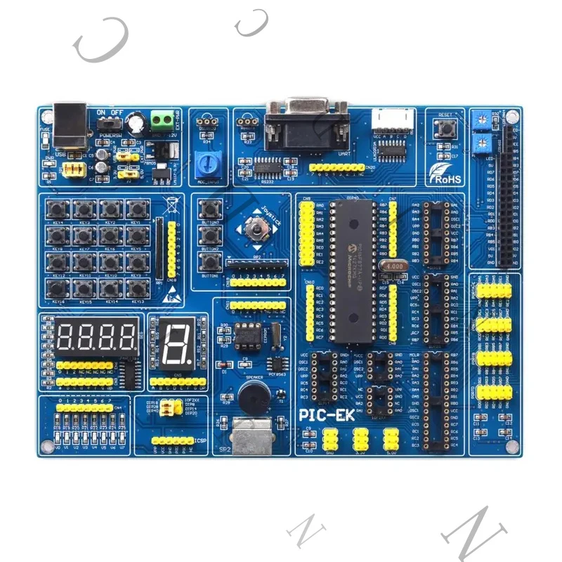Learning Development Board PIC-EK PIC16F887 Microcontroller With Routines Supports 8/14/18/20/28/40 Pin