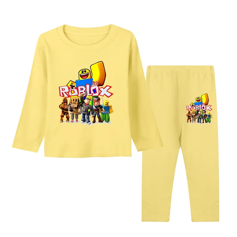 Roblox جديد الخريف الشتاء مجموعة ملابس الأطفال ملابس خاصة الطفل السراويل طويلة الأكمام ملابس بيجامات للأطفال مجموعة طفل الفتيان منامة #2