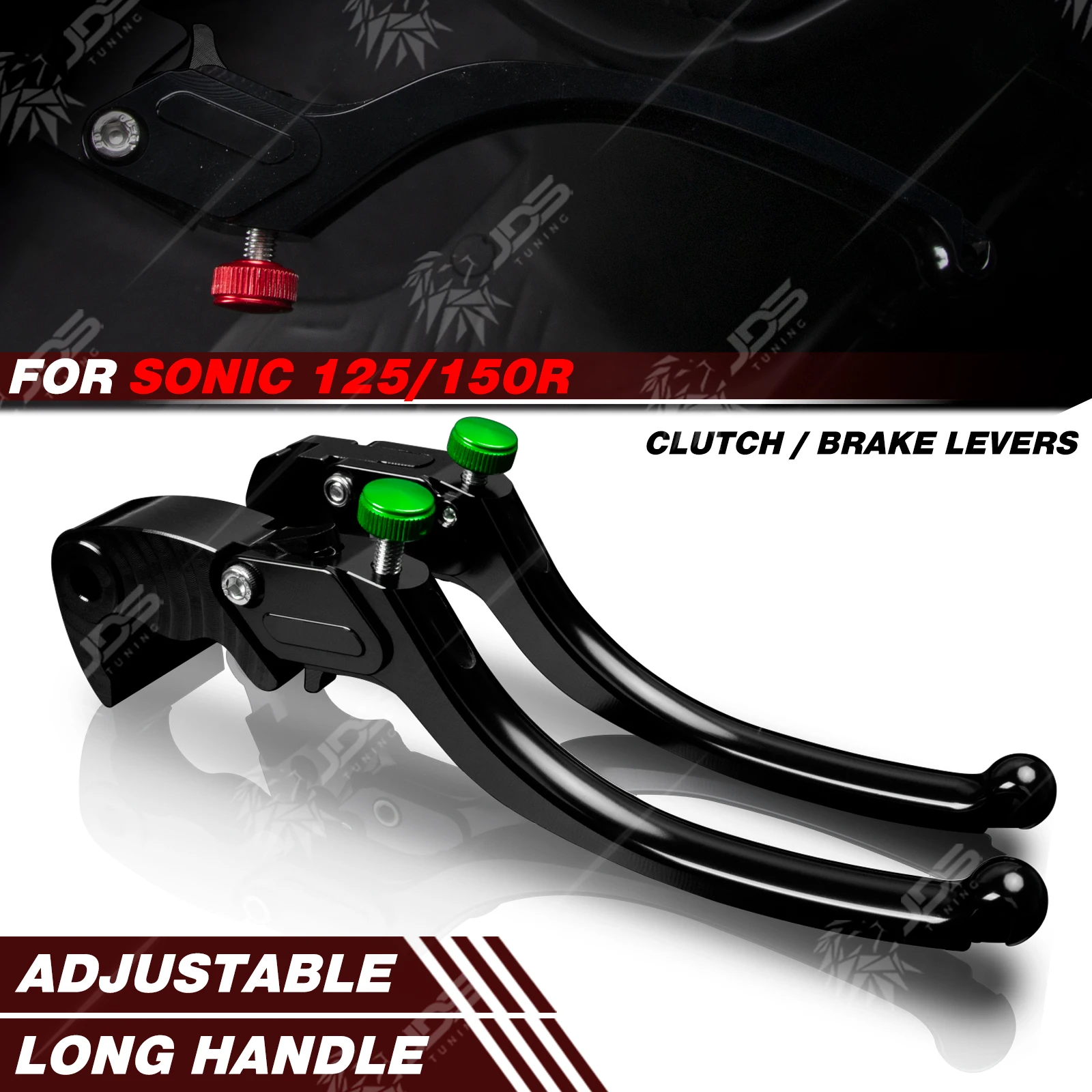 

JDSTUNING For Honda SONIC 125/150R Stepless Clutch Lever Brake Lever Set Long Handle Levers Motorcycle Accessories Parts
