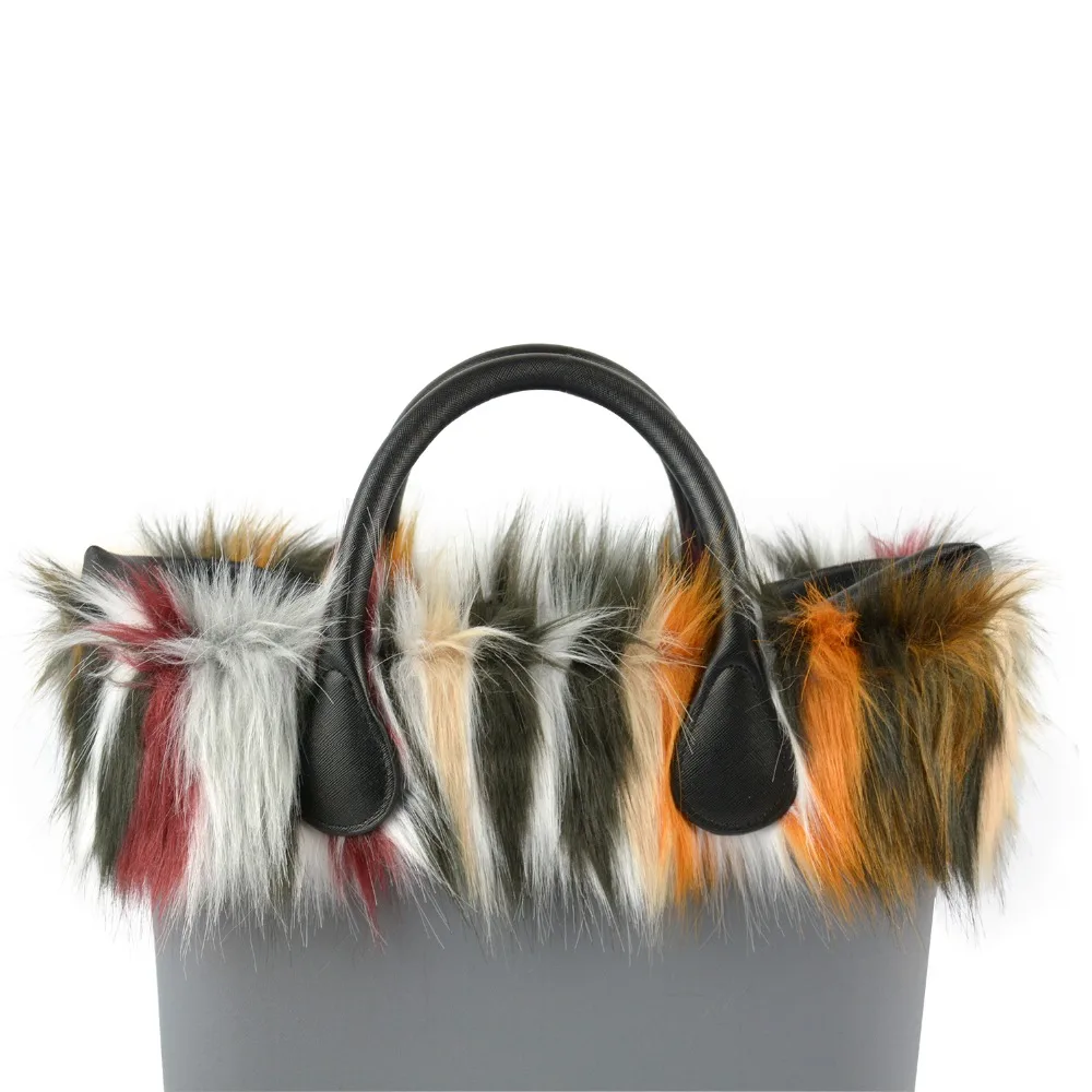 Nieuwe Arriveert Gemengde Kleur Vrouwen Winter Harige Pluche Versieringen Voor O Tas Thermische Decoratie Faux Fur Fit Voor Klassieke Grote mini Obag