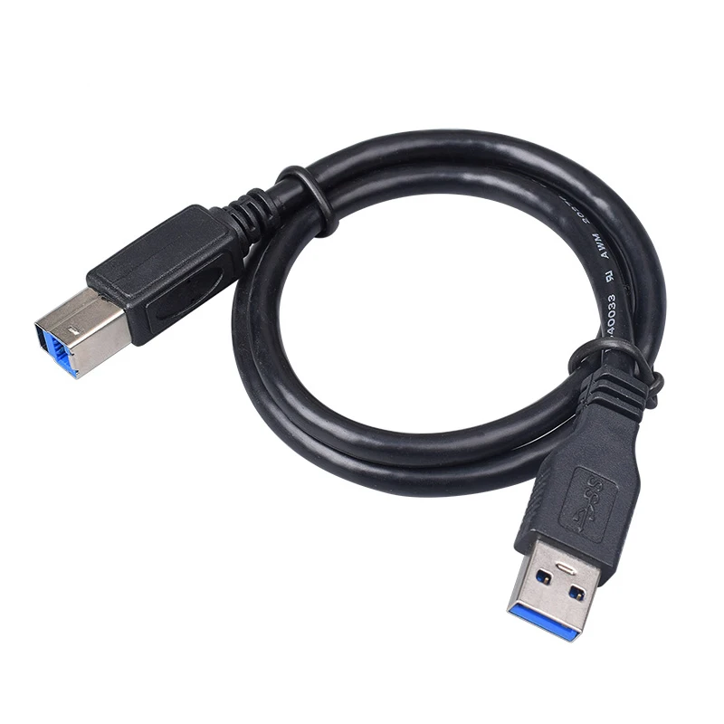 RSHTECH kabel Printer USB 3.0 USB-A ke kabel USB-B, 5Gbps kecepatan tinggi A Male ke B Male untuk pemindai driver eksternal Desktop