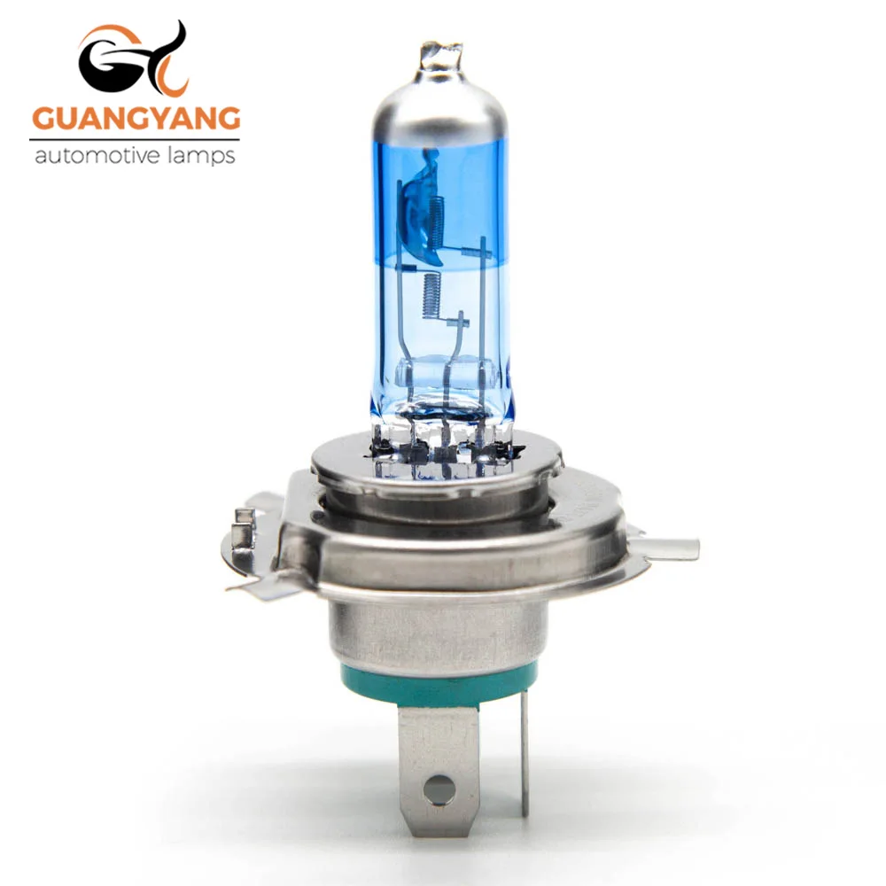 1 Pcs ALKOREY Xbright-Plus 9003 HB2 H4 12V 60/55W P43T Blue 4000K Super White Auto Headlight Car Light Halogen Bulb Car Lamps