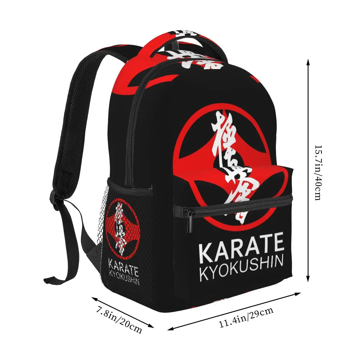 Kyokushi Karate Kumite Scene Backpack Student Boys Girls BookBag Children School Bag Computer Shoulder Bags for Men Women