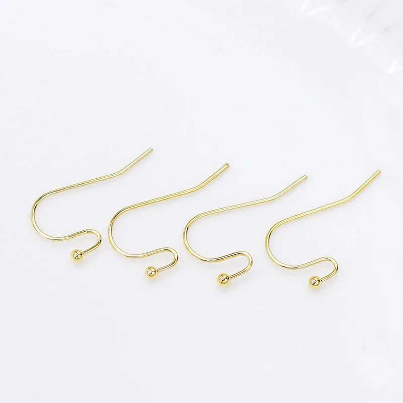 S-shaped Fish Hook DIY Ear Accessories 14K Gold Plated