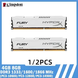 HyperX Fury Memoria DDR3 RAM 8GB 2x4GB 16GB 2x8GB Kit 1866MHz 1333 1600MHz Memoria DIMM 240Pin 1,5V PC3-14900 12800 RAM de escritorio