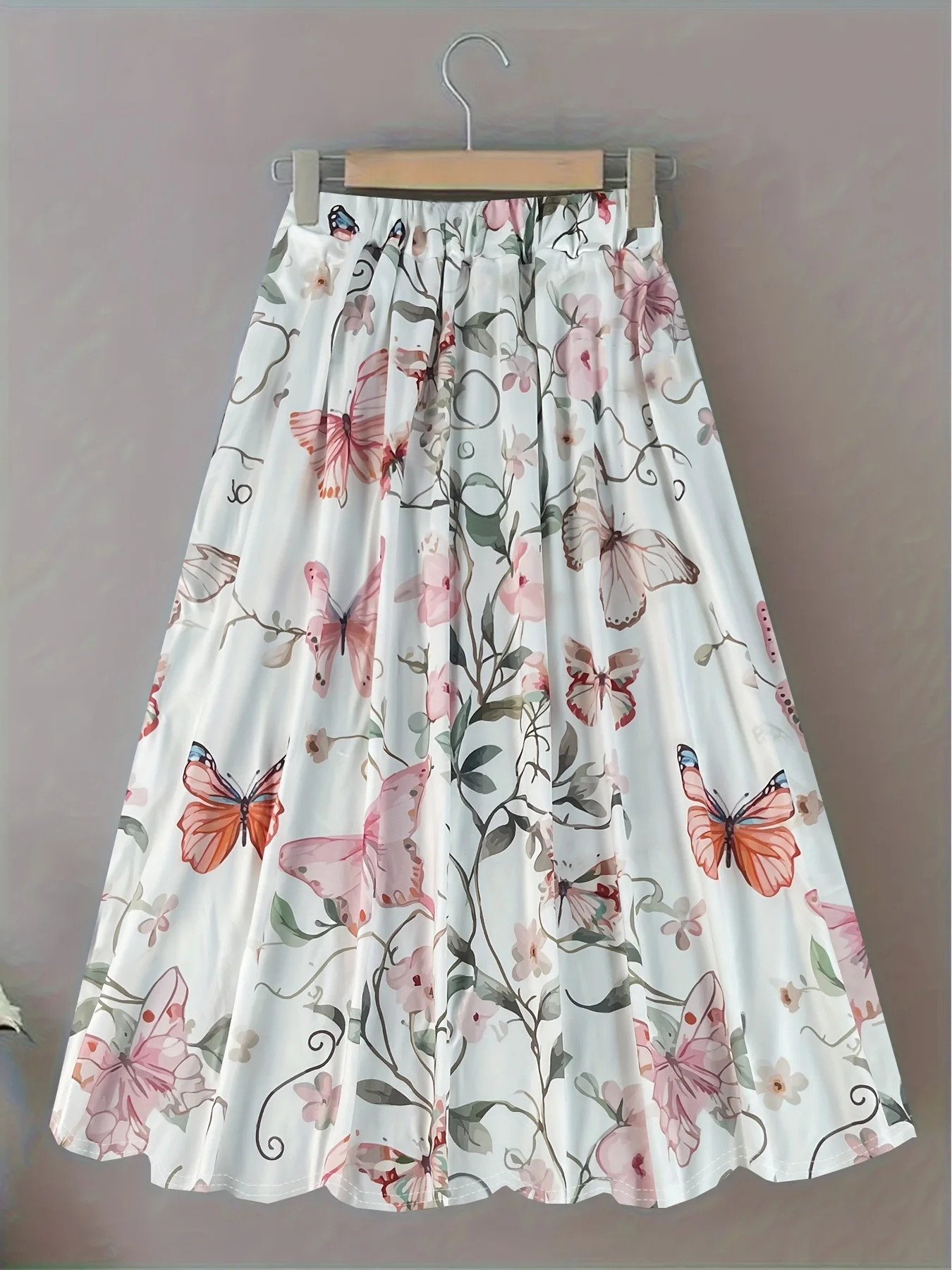 Luxy Trio Elegante gonna a trapezio con stampa floreale: perfetta per abbigliamento casual e formale, abbigliamento casual |   Gonna elegante |