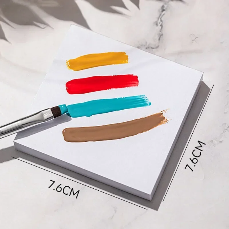 50 piezas de papel desechable para teñir, paletas de uñas desgarrables, bandeja de mezcla de colores de esmalte, tablero de exhibición impermeable 2