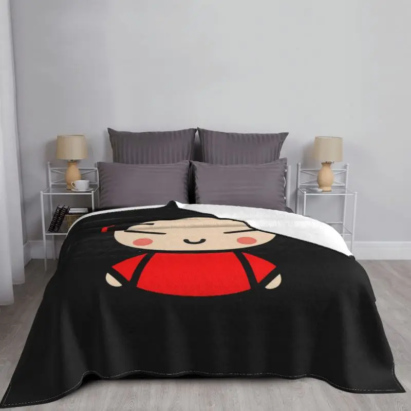 Pucca Love Garu Cute Korean Cartoon Show Kawaii Blanket Fluffy Classic Anti-Pilling Couch Blanket Sleeping Sheets