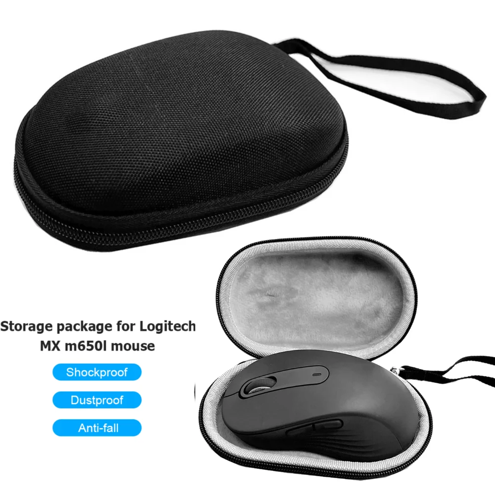 Aufbewahrungsbox für kabellose Maus für Logitech MX M650L, Hülle für Gaming-Maus, EVA-Tragetasche, stoßfeste, wasserdichte Mausabdeckung