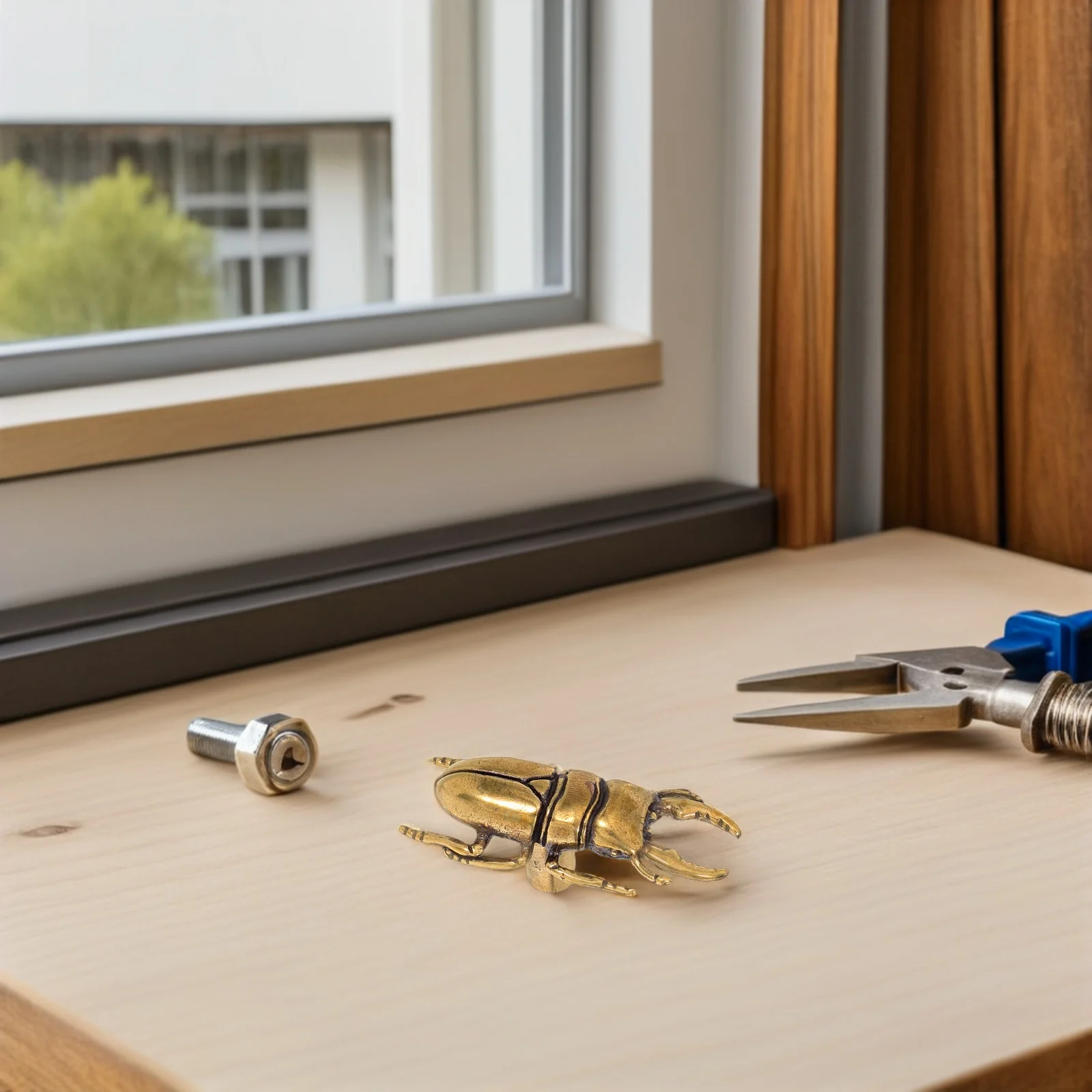 

Brass Beetle Insect Drawer Pull Handles Decorative Cabinet Knobs Screws for Dresser Closet Cupboard Kitchen Furniture
