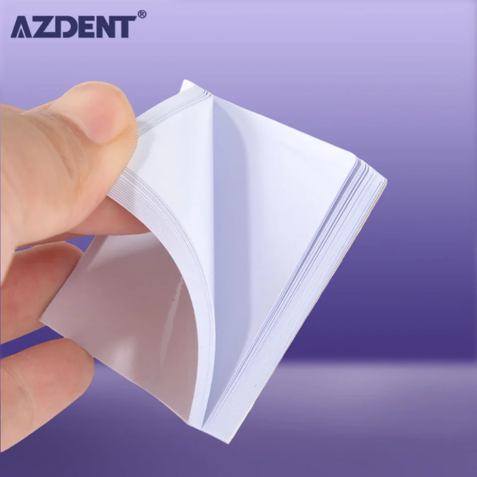 AZDENT 2x2‘’50Sheets Thickening White Cementing Paper Dental Mixing Pad Dental Lab Denture Laboratory Cement Powder Mixing Paper