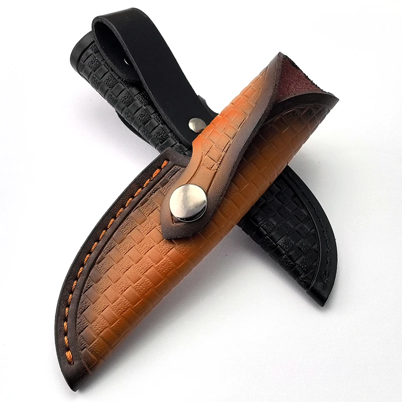 Straight Knife Case Cowhide Outdoor Knife Customized Case Storage Sheath