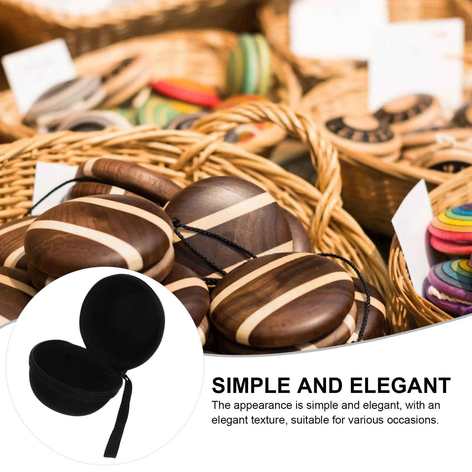 

2pcs Ball Bag Eva Case For Accessories Portable Small Size Zipper Closure Lightweight Ball Bag Yo-Yo Storage Box Yo-Yo