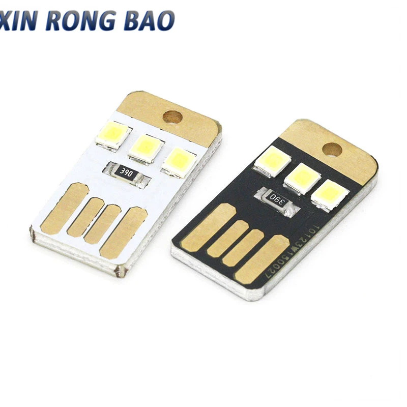 5pcs 0.2W USB LED Bulb Book Light per Laptop PC Powerbank lampada da notte Mini Pocket Card USB Power LED Night Light