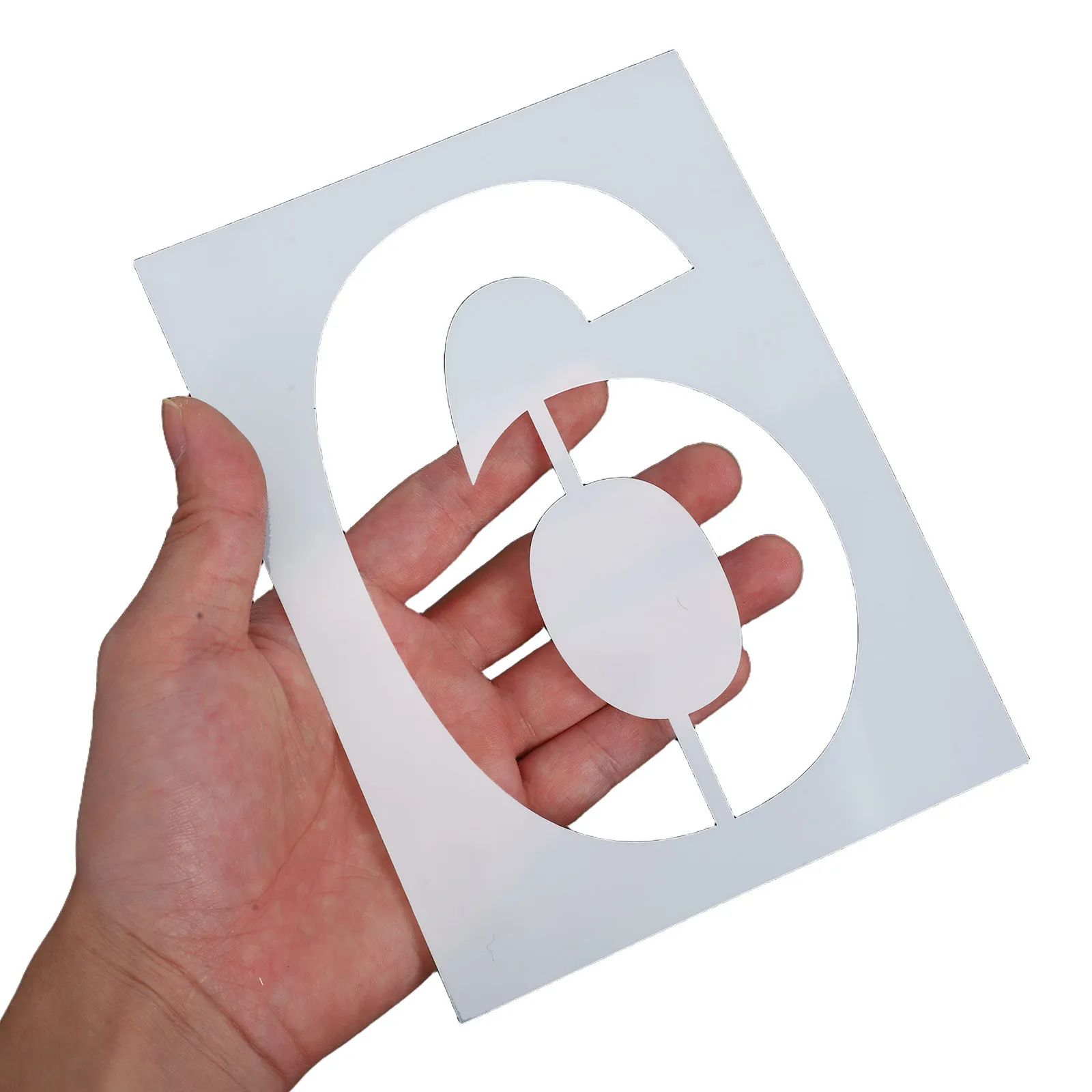 

10Pcs Reusable Large Plastic Number Stencils Door Templates Outdoor House Mailbox Address Curb Trash Bin Painting Stencils
