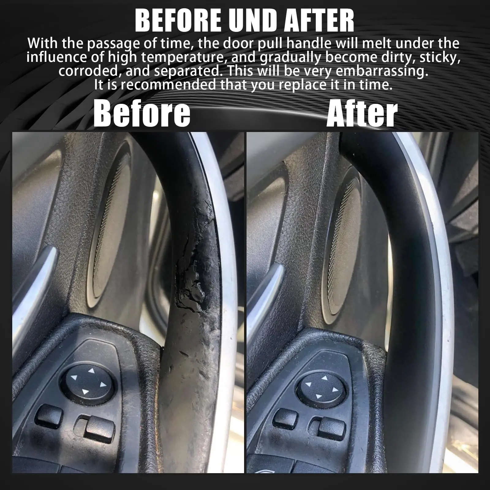 Poignées de porte intérieures pour BMW F30 F31 F32 F34 F36 F80 F82 Série 3 4 3GT, protection en ABS pour poignée de porte intérieure