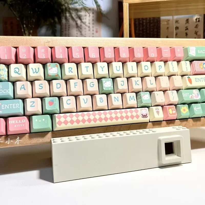 Sanrio Kawaii hello kitty Cinnamoroll Keycaps PBT Mechanical Keyboard Key Caps NEW CHERRY Highly Cute Keyboard Accessories