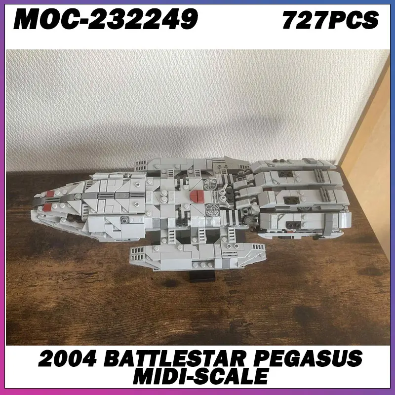 Blok Bangunan MOC Seri Perang Luar Angkasa Pesawat Luar Angkasa Abu-abu Model Bata Kreatif Mainan Edukasi Hadiah Ulang Tahun Dewasa MOC-232249 727PCS