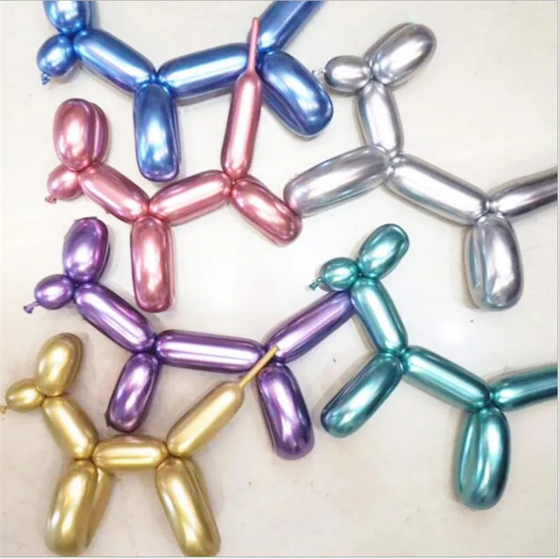 20 Pcs Metallic 260 Strip Magic Balloons Birthday Party Wedding Shop Opening Small Gift Anniversary