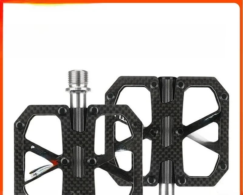 Suitable for Carbon Fiber Pedal Ferry Bicycle 3 Titanium Shaft Ultra Light Highway Mountain Bicycle Non-Slip Pedal