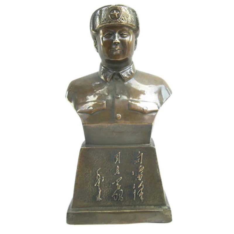 Rongbaozhai Home Decor Tabletop Bronze Craft Ornament Inspired by Comrade Lei Feng