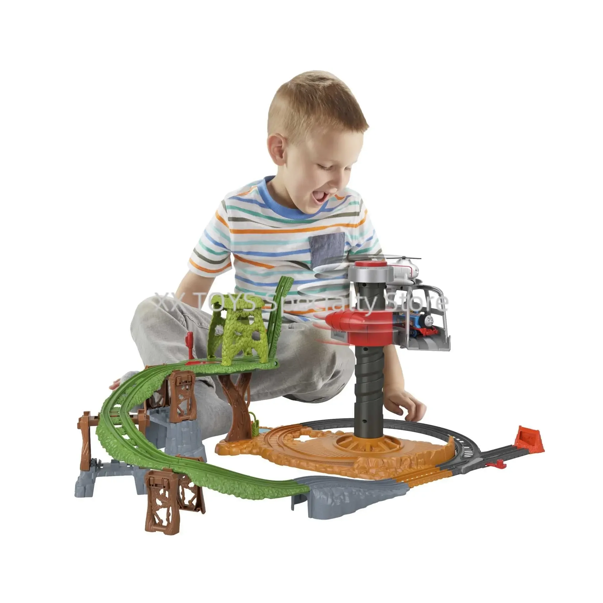 Thomas & Friends Sodor Safari Rescue Tiger Adventure Set Multicolor Motorized Train and Track Set for Preschool Kid Holiday Gift