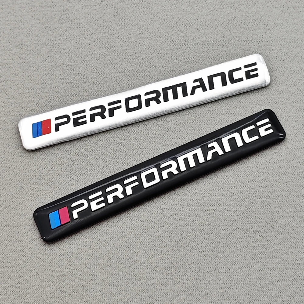 2Pcs Aluminum Car Sticker Logo Performance Emblem Rear Trunk Side Fender Badge for E46 E39 E60 E90 X1 X2 X3 X4 X5 X6 M3 M5