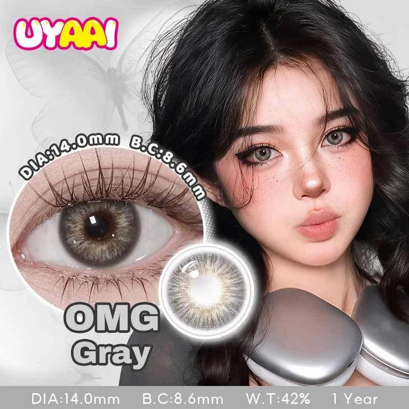 UYAAI Farbe Kontakt Braun Augenfarbe Linsen Make-up Farbige Schüler Frau Make-up Grüne Linse Schwarze Linse Natürlicher Look Frau Zubehör – Detail 12