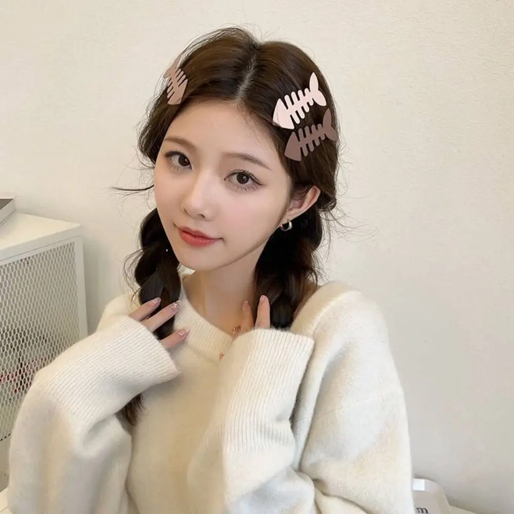 

Korean Style Animal Fish Bone Hair Clip Plastic Headwear Geometry Hair Accessories Barrettes Hairpin Party