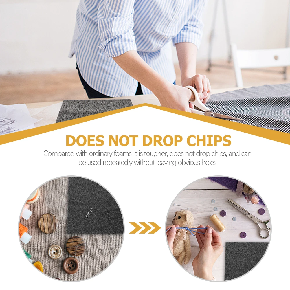 

3Pcs Wool Felt DIY Work Pads High Density Foams Felting Needle Mat Crafts Sewing Pin Cushion Portable Felting Pad