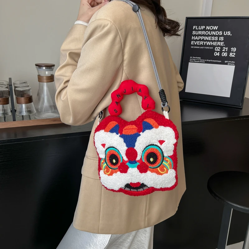 Large Capacity Zipper National Style Crossbody Bags Sewing Sweet 2025 Hot Sale Women's Bags Commuting Festive Women's Handbags