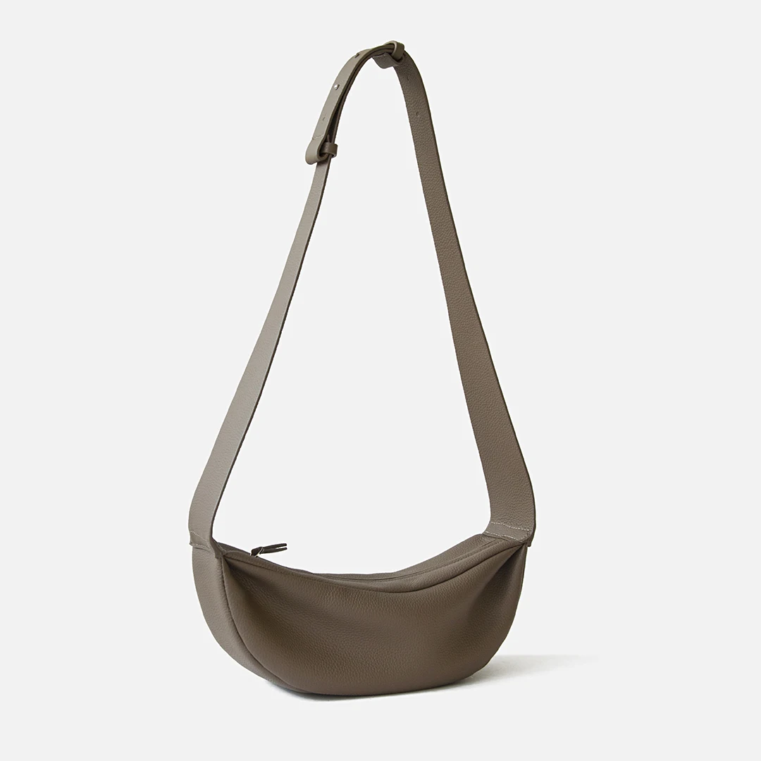 Imagem -04 - Donnain-bolsa Casual Comum de Ombro Transversal para Mulheres e Homens Couro de Vaca Bolsa de Peito de Hobos Macia Alça Larga Minimalismo