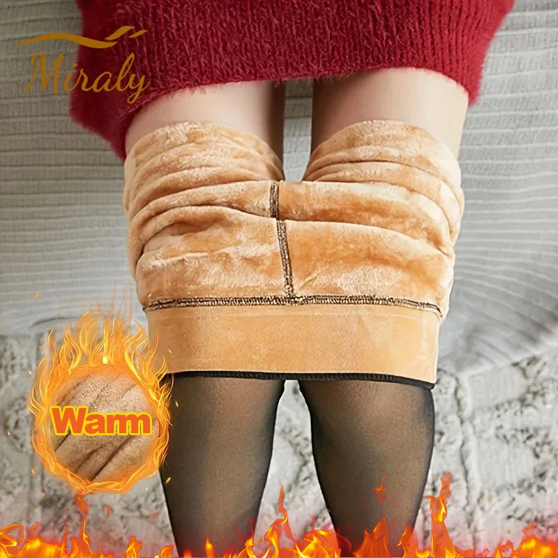 SALE Thermo Pantyhose Panty Fleece Seamless Women Tights Ladies Stockings Winter Warm Fleece Lined Elasticity Thermal Leggings