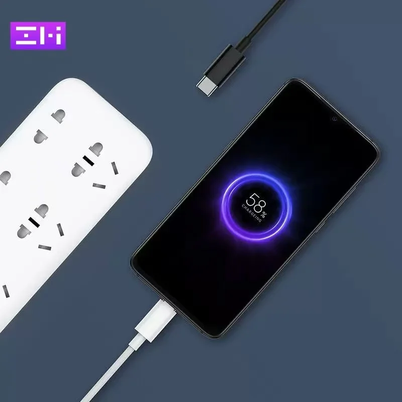 ZMI kabel USB Tipe C, 100W USB C ke USB C 1.5m 5A PD pengisian daya cepat untuk Xiaomi Samsung Apple 16 ipad Macbook pengisi daya Android