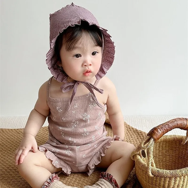 طفل ملابس الصيف سترة السراويل الفتيات بروتيل قمصان مجموعات القطن أكمام وتتسابق أعلى + السراويل 2 قطعة 0-6T