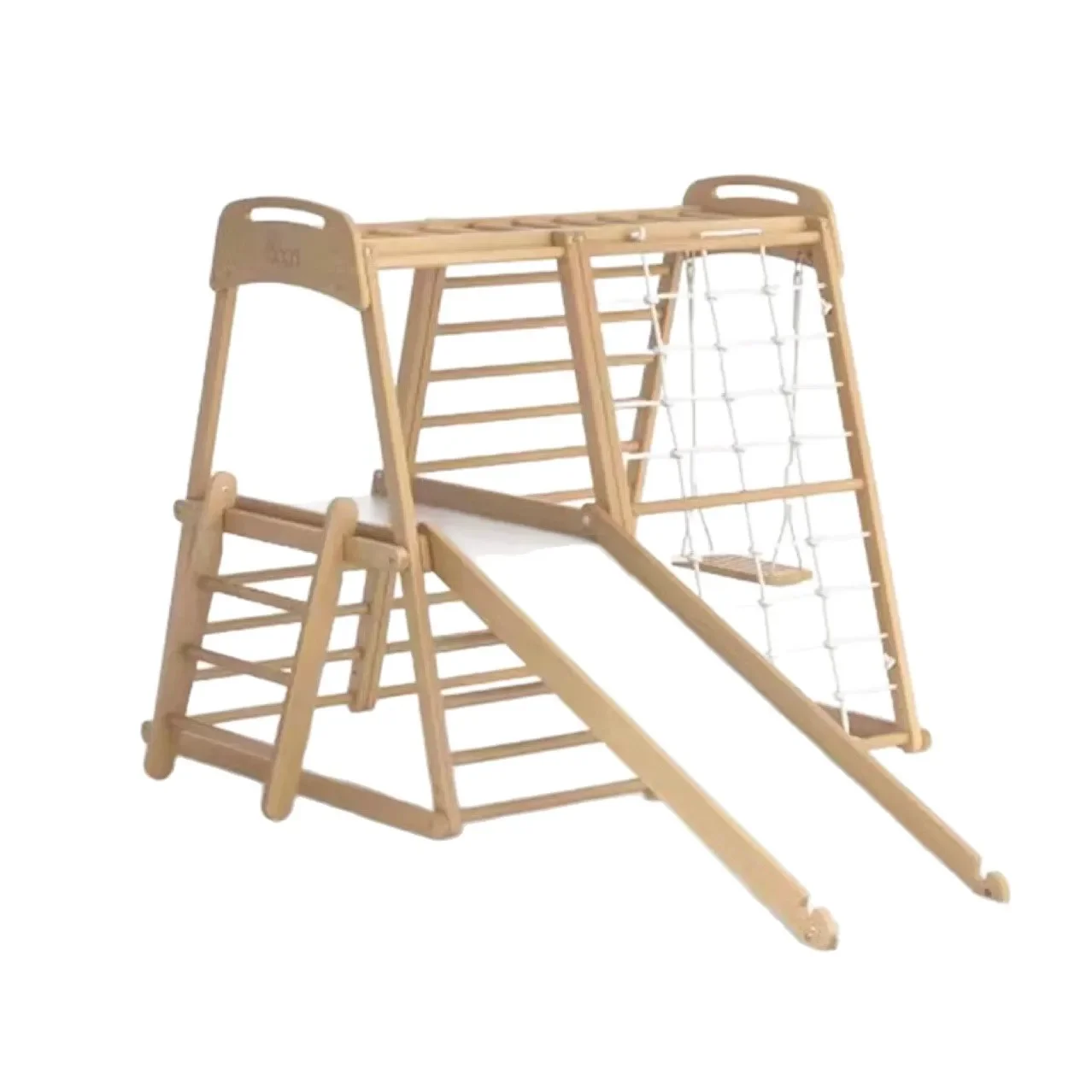 Compact Kids Play Gym Set, Home Playground Equipment for Sensory & Motor Training,Small Indoor Climbing Frame Combination