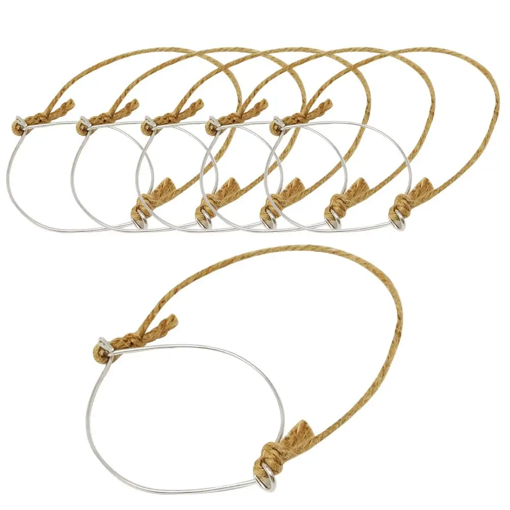 

6pcs Jar Handles Stainless Steel Burlap Wire Canning Decorative DIY Tools Vintage Style Rope Metal Line Storage Jars