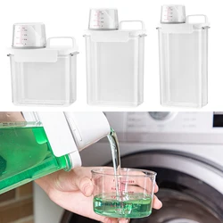 Detergent Case Laundry Detergent Powder Storage Box With Lid Measuring Cup Snack Container High Capacity Transparent Plastic Jar