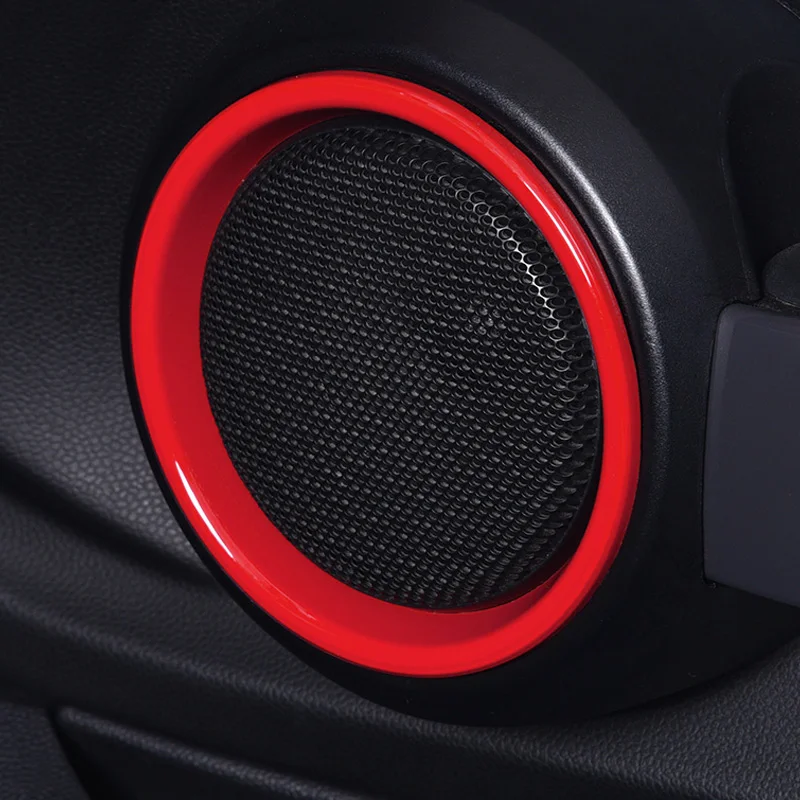 Car Door Audio Speaker Sound Horn Ring Sticker Decoration Trim Car Styling Accessories for Mini Cooper F55 F56 F57 2023 2022 21