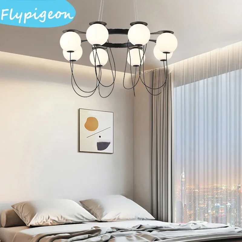 

Nordic Minimalist LED Chandelier Modern Metal Design for Villa Loft Living Room Bedroom Home Decoration Lighting Pendant Lights