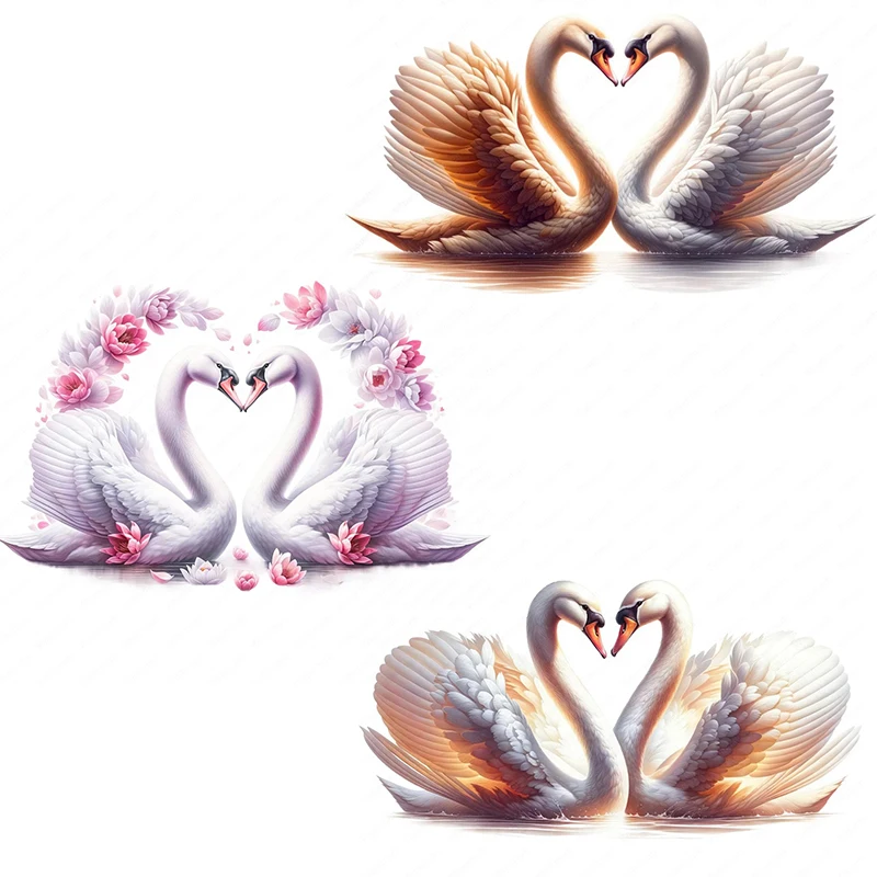 

MT840# Beautiful White Swan Decal Bedroom Entryway Living Room Porch Home Decoration Wall Stickers, Removable Toilet Stickers