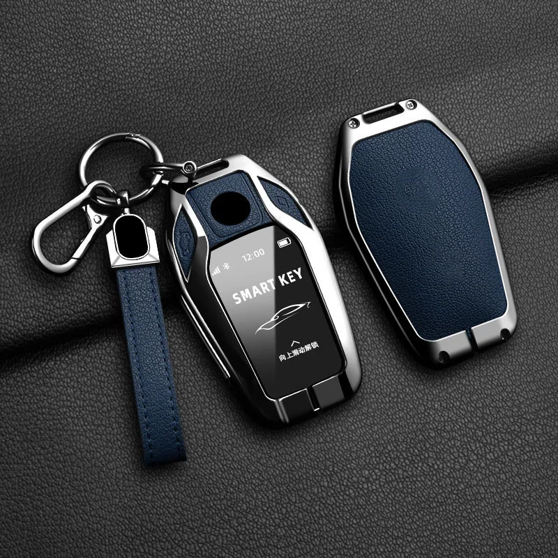 Zinc Alloy For BMW G30 G12 G11 G32 G31 5 7 Series I8 I12 I15 G01 X3 X4 G02 G05 X5 G07 X7 LED Display Remote Car Key Case Cover